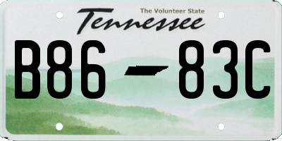 TN license plate B8683C