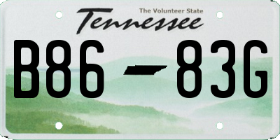 TN license plate B8683G