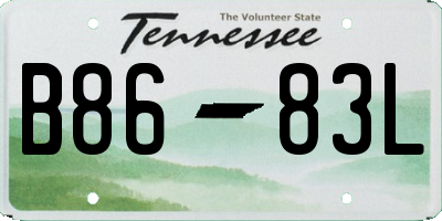 TN license plate B8683L