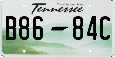 TN license plate B8684C