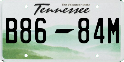TN license plate B8684M