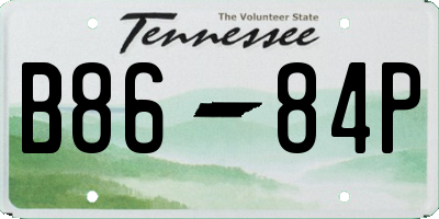 TN license plate B8684P