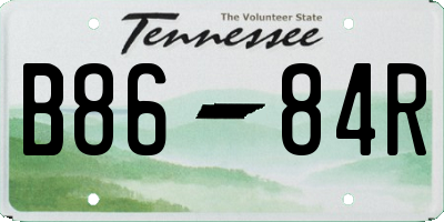 TN license plate B8684R