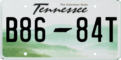 TN license plate B8684T