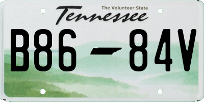 TN license plate B8684V