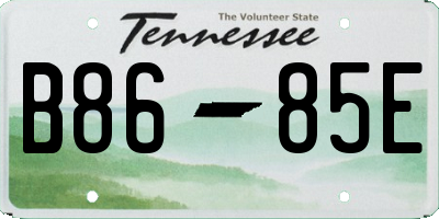 TN license plate B8685E