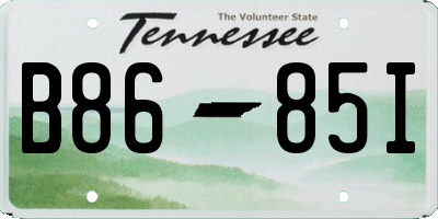 TN license plate B8685I