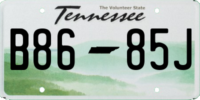 TN license plate B8685J