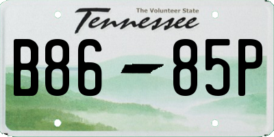 TN license plate B8685P