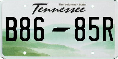 TN license plate B8685R