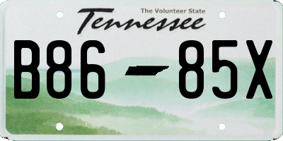 TN license plate B8685X