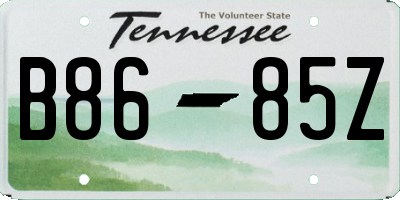 TN license plate B8685Z