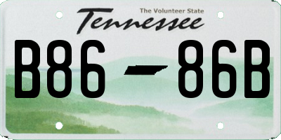 TN license plate B8686B