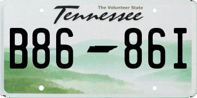 TN license plate B8686I