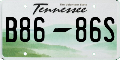 TN license plate B8686S