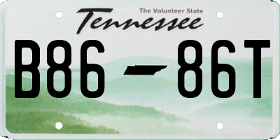 TN license plate B8686T