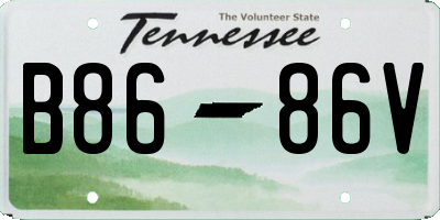 TN license plate B8686V