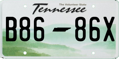 TN license plate B8686X