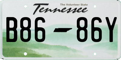 TN license plate B8686Y