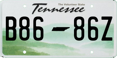 TN license plate B8686Z