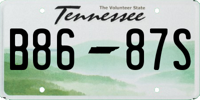 TN license plate B8687S