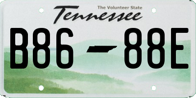 TN license plate B8688E