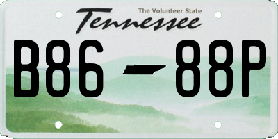 TN license plate B8688P