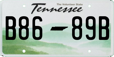 TN license plate B8689B