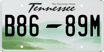 TN license plate B8689M