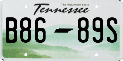TN license plate B8689S