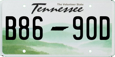 TN license plate B8690D