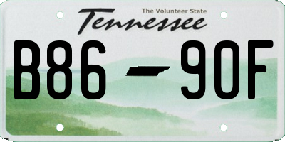 TN license plate B8690F