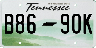 TN license plate B8690K