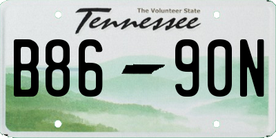 TN license plate B8690N