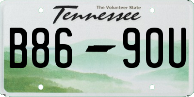TN license plate B8690U