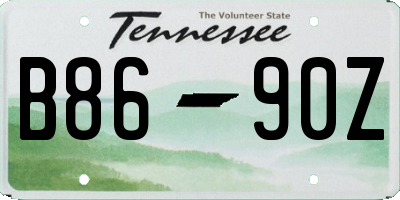 TN license plate B8690Z