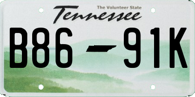 TN license plate B8691K