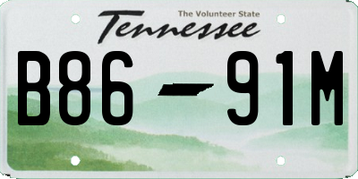TN license plate B8691M