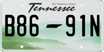 TN license plate B8691N