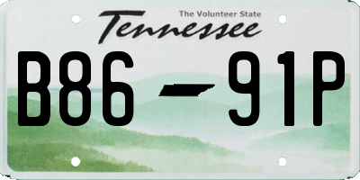 TN license plate B8691P