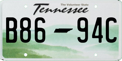 TN license plate B8694C