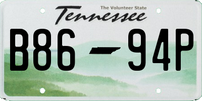 TN license plate B8694P