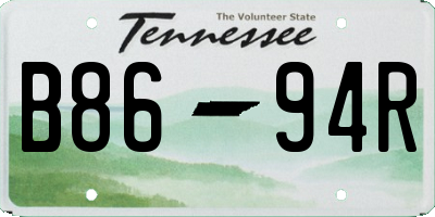 TN license plate B8694R