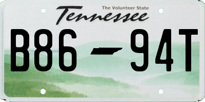 TN license plate B8694T