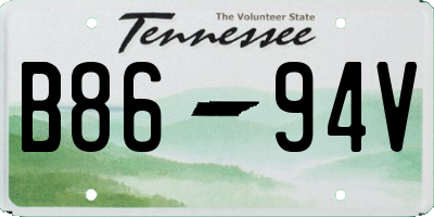 TN license plate B8694V