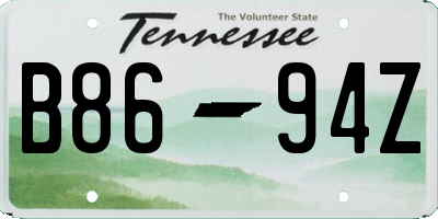 TN license plate B8694Z