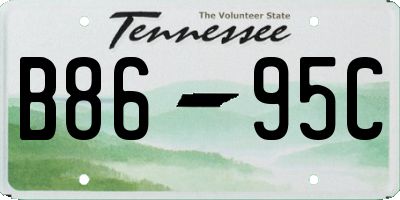 TN license plate B8695C