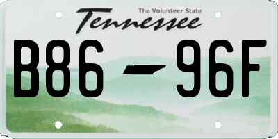 TN license plate B8696F