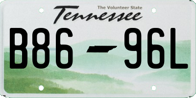 TN license plate B8696L