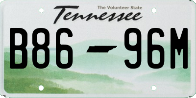 TN license plate B8696M